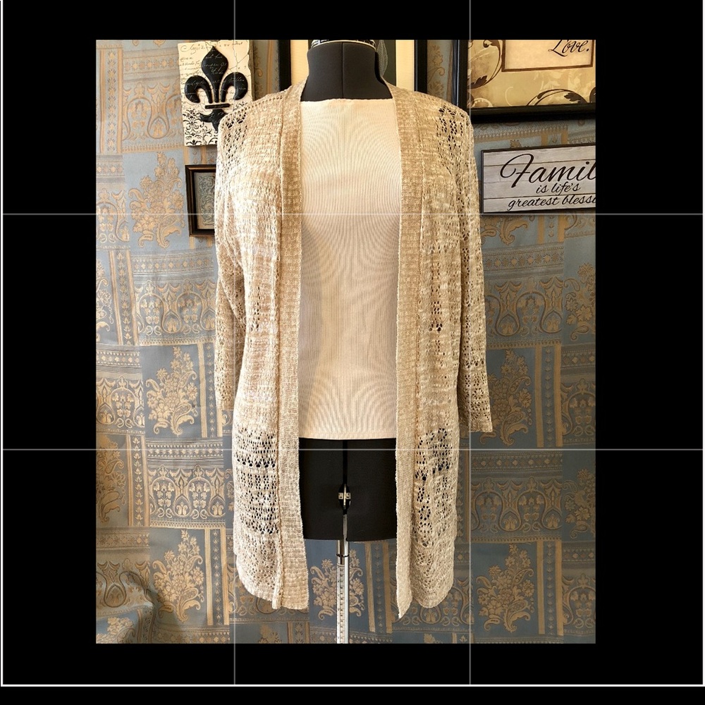 Oatmeal beige ivory tan cardlgan.  XXL.